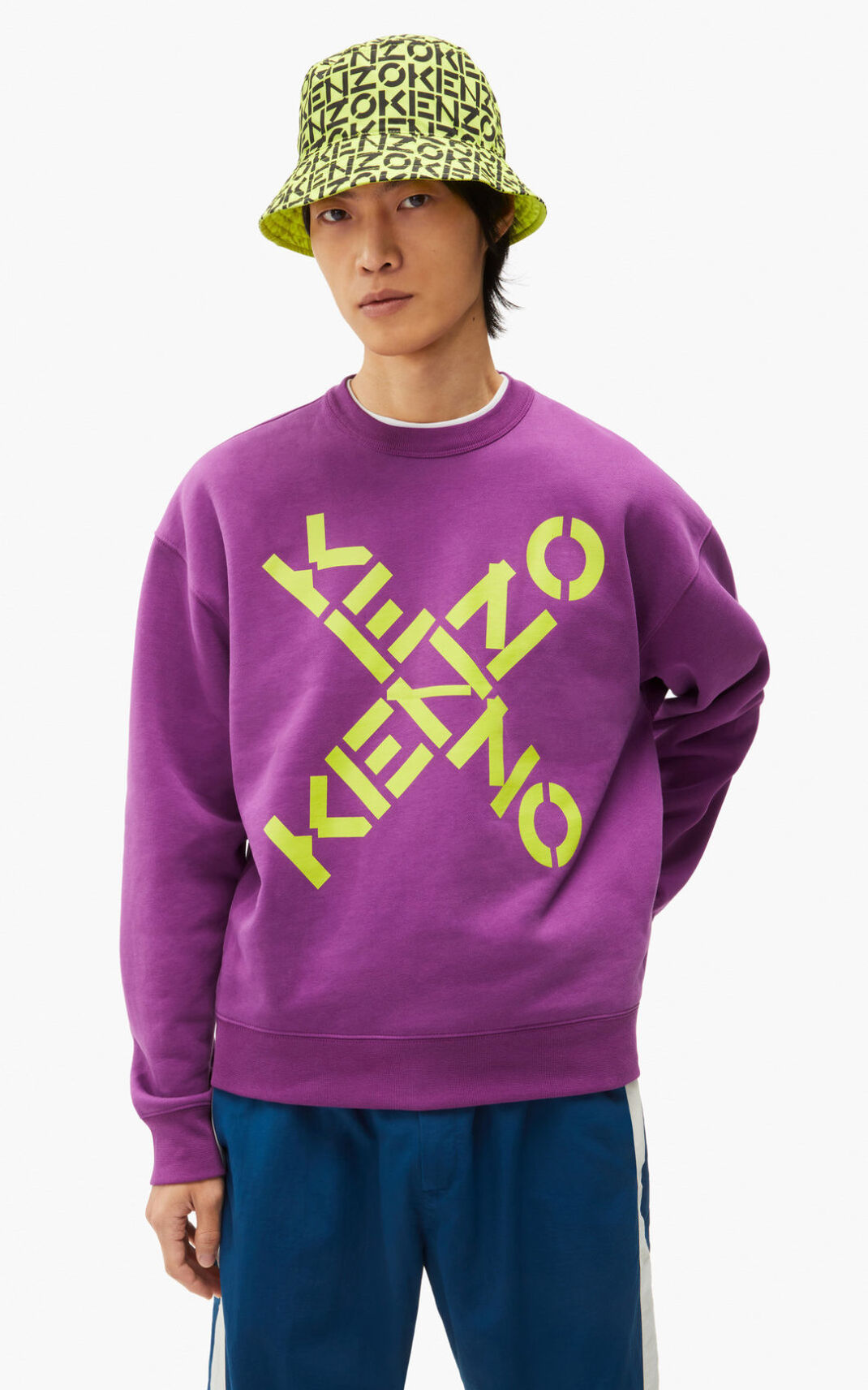 Kenzo Sport Big X Melegítő Felső Férfi Lila | ID.014380